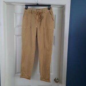 Judy Blue Jeans Womens 11/30 Tan‎ Jogger High Rise Garment Dyed Relaxed *Flaws